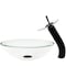 Novatto Clear Glass Vessel Bath Sink Set, Matte Black NSFC-8048001MB - alternate 2